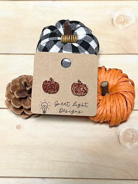 Pumpkin Stud Earrings